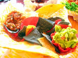 Chips, salsa and guacamole