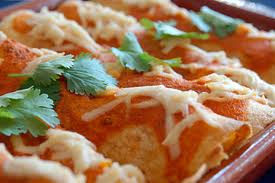 Enchiladas with soy cheese