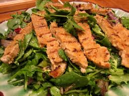 Grilled Seitan over Salad